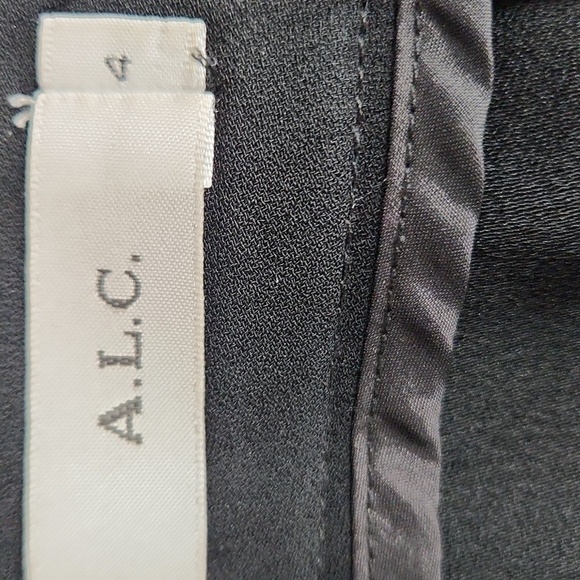 A.L.C. Black Viscose Cross Front Pants - Picture 5 of 8
